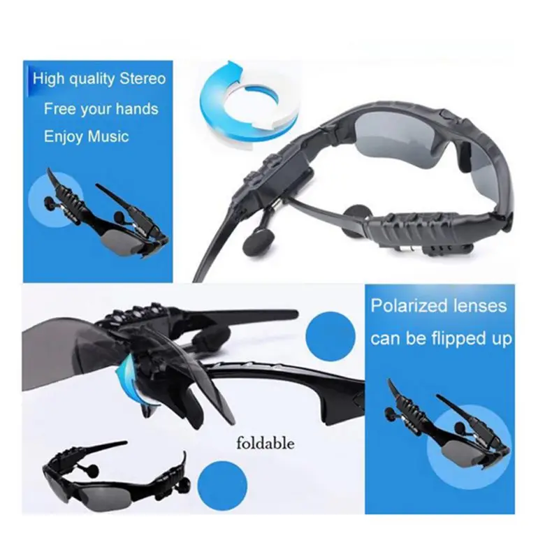 Bluetooth sun glasses with headphones
