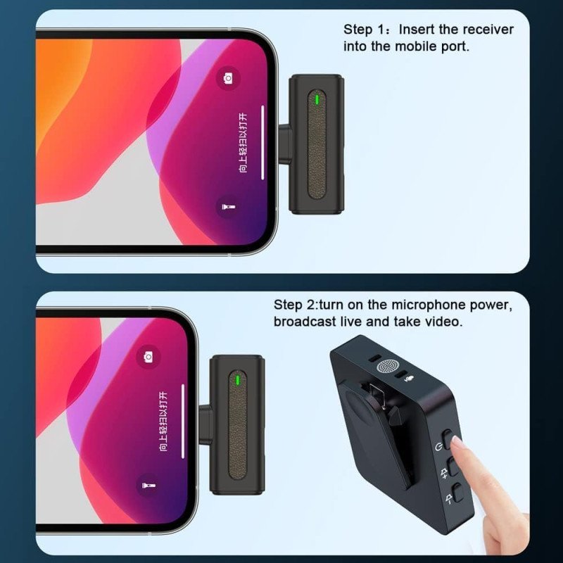 SX8 Type-C Single Lavalier Wireless Microphone for Interview and Vlog