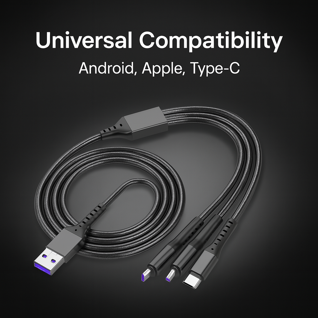 3-in-1 Metal Fast Charging Cable